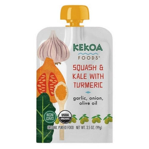 Kekoa, Squash And Kale With Turmeric Squeeze Pouch, 3.5 Oz(Case Of 6) Kekoa