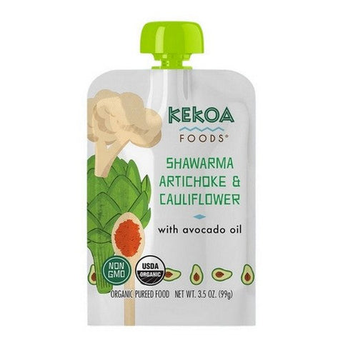 Kekoa, Shawarma Artichoke And Cauliflower Squeeze Pouch, 3.5 Oz(Case Of 6) Kekoa
