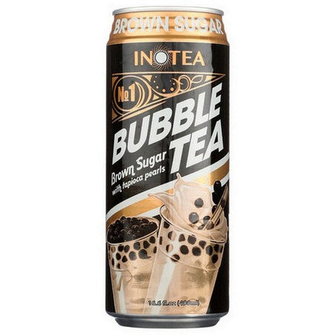Inotea, Bubble Tea Brown Sugar With Tapioca Pearls, 16.6 Oz (Case Of 12) Inotea
