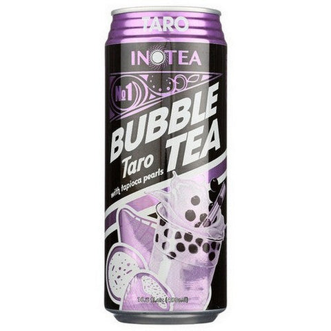 Inotea, Bubble Milk Tea Taro With Tapioca Pearls, 16.6 Oz (Case Of 12) Inotea
