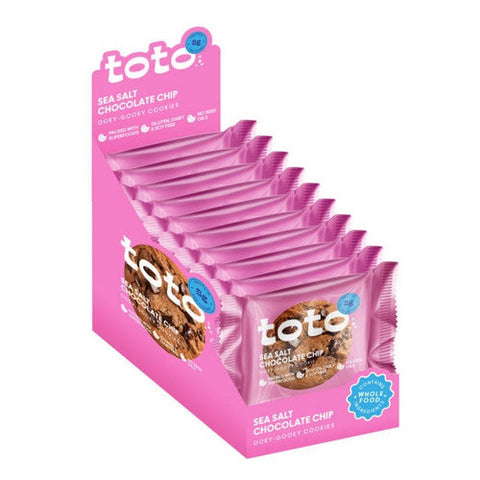 Toto Foods, Sea Salt Chocolate Chip Cookie, 2.5 Oz(Case Of 10) Toto Foods