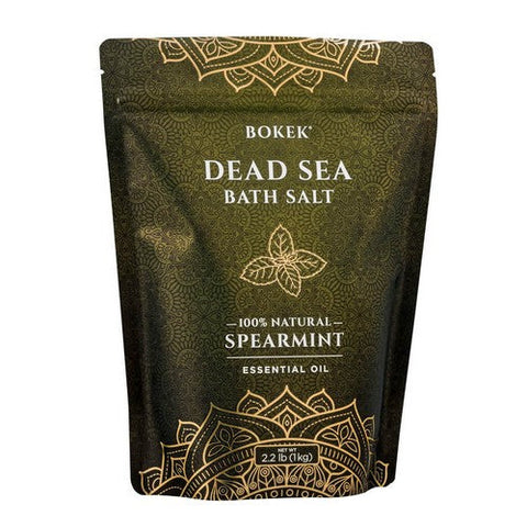 Bokek, Natural Dead Sea Bath Salt With Spearmint Essential Oil, 2.2 Lb Bokek