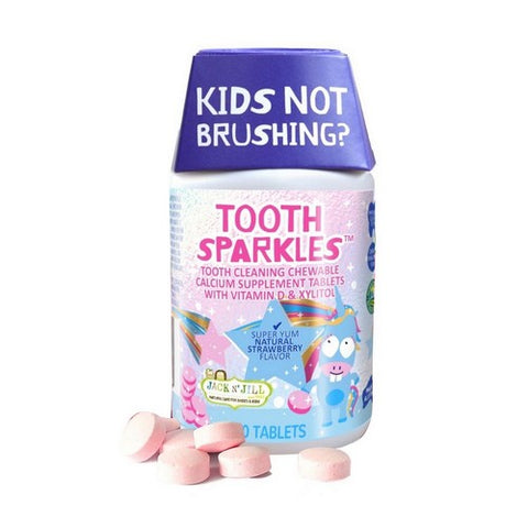 Tooth Sparkles Cleaning Cheawable Calcium Supplement 60 tablets by Jack N' Jill