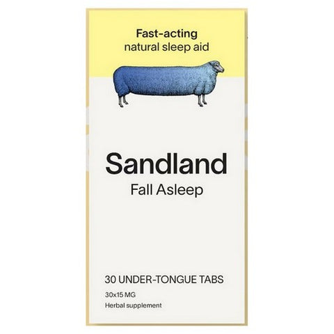 Sandland, Fall Asleep Herbal Supplement with Melatonin, 30 Tablets Sandland