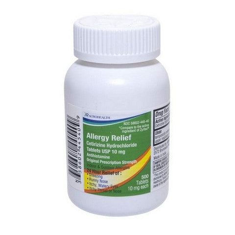 Auro Health, Cetirizine Hydrochloride, 500 Tabs