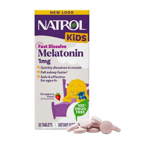 Kids Fast Dissolve Melatonin Strawberry Flavored 30 Tabs by Natrol