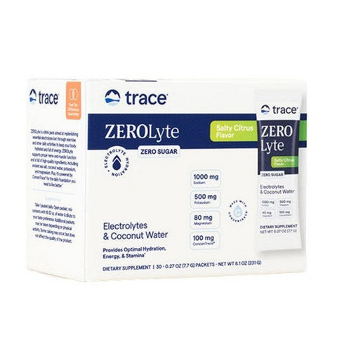 Trace Minerals, ZEROLyte Electrolyte Drink Mix Salty Citrus, 30 Packets Trace Minerals
