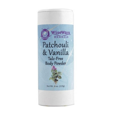 Wise Ways Herbals, Patchouli And Vanilla Body Powder, 4 Oz Wise Ways Herbals