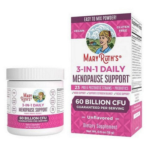 MaryRuth's, 3-in-1 Daily Menopause Support Powder Unflavored, 0.5 oz MaryRuth's
