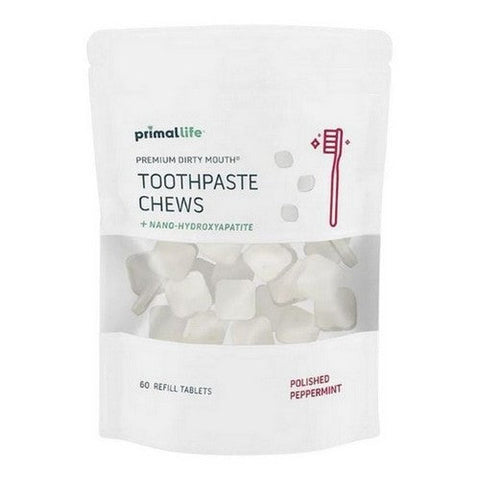 Primal Life Organics, Toothpaste Chews Sparkling Spearmint, 60 Tablets Primal Life Organics