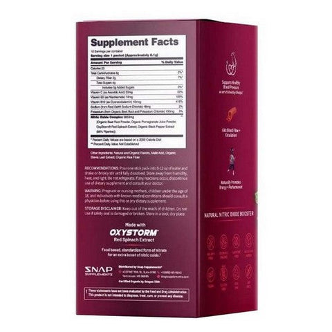 Snap Supplements, Heart Beets Stick Packs, 10 Count Snap Supplements