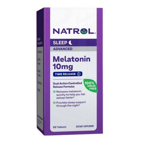 Natrol, Melatonin Advanced Maximum Strength Time Release, 10 Mg, 60 Count Natrol