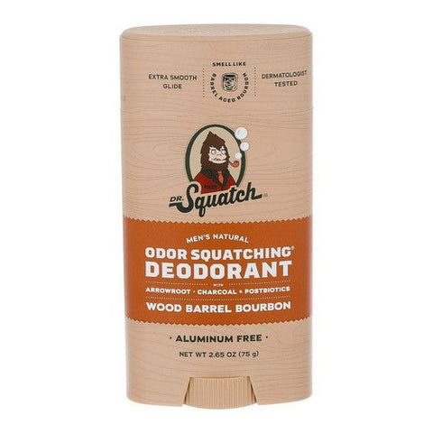 Dr. Squatch, Men'S Natural Deodorant Stick Aluminum Free Wood Barrel Bourbon, 2.65 Oz Dr. Squatch