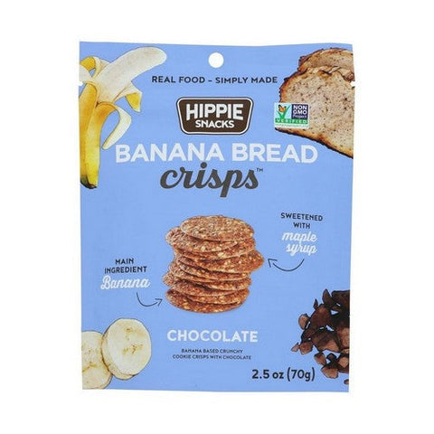Hippie Snacks, Crisps Banana Bread Chocolate, 2.5 Oz (Case of 8) Hippie Snacks