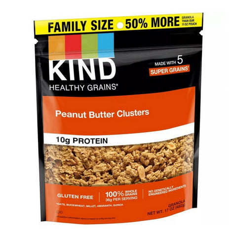 Peanut Butter Whole Grain Clusters Granola 17 Oz (Case Of 6) by Kind