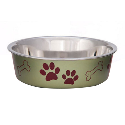 Loving Pets Metallic Dog Bowl Artichoke,  Large by Loving Pets