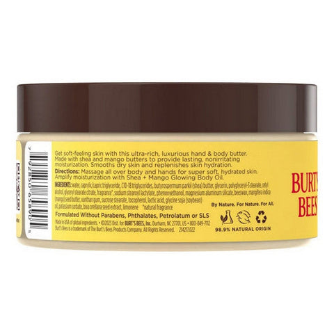 Burts Bees, Shea And Mango Luxurious Hand And Body Butter, 6.5 Oz Burts Bees