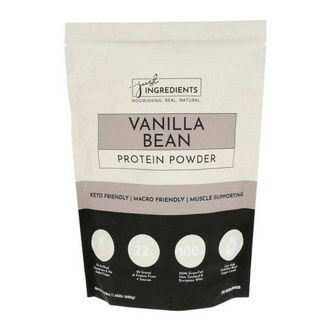 Just Ingredients, Vanilla Bean Protein Powder, 1.45 Lb Just Ingredients