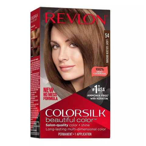Revlon, Colorsilk Permanent Hair Color 54 Light Golden Brown, 1 Count Revlon