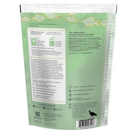 Grab Green, Fragrance Free Newborn Laundry Powder Pods, 30 Loads Grab Green