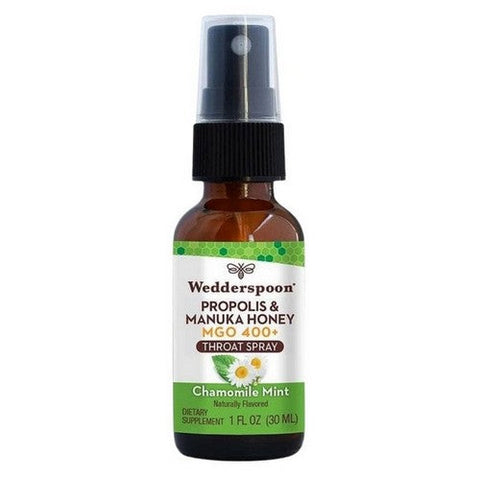 Wedderspoon, Chamomile And Mint Propolis And Manuka Honey Throat Spray, 1 Oz Wedderspoon