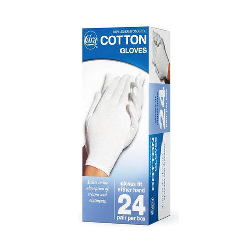 Cara, Cotton Gloves Large, 24 Pair Cara