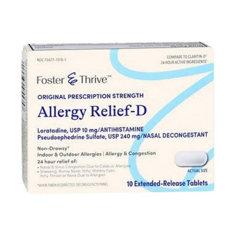 Foster And Thrive, Allergy Relief-D, 10 Mg, 10 Tabs Foster And Thrive