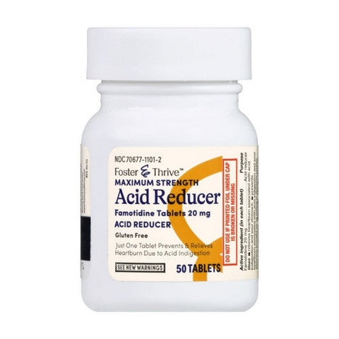 Foster And Thrive, Maximum Strength Acid Reducer Famotidine, 20 Mg, 50 Tabs Foster And Thrive