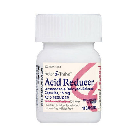Foster And Thrive, Acid Reducer Lansoprazole Delayed-Release, 15 Mg, 14 Caps Foster And Thrive