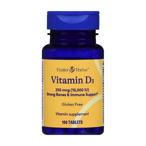 Foster And Thrive, Vitamin D3, 250 Mcg, 100 Tabs Foster And Thrive