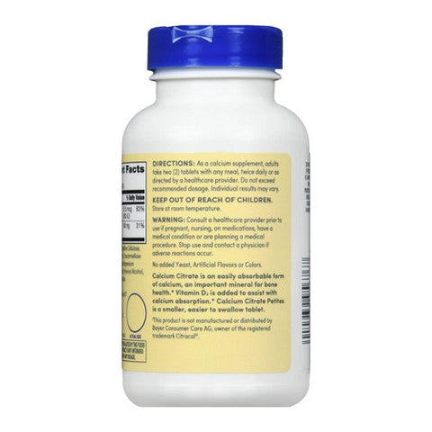 Foster And Thrive, Calcium Citrate + Vitamin D3 Petites Coated, 200 Tabs Foster And Thrive