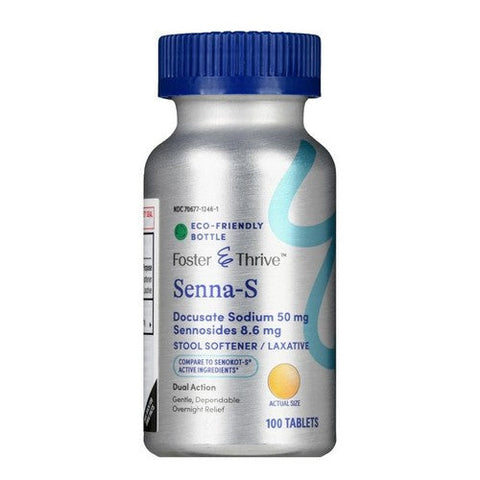 Foster And Thrive, Senna-S Docusate Sodium, 100 Tabs Foster And Thrive