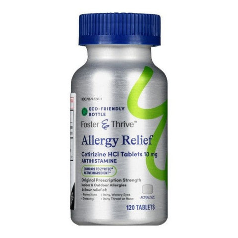 Allergy Relief Cetirizine Hcl 120 Tabs by Foster And Thrive