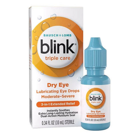 Purpose, Triple Care Dry Eye Lubricating Eye Drops, 10 Ml Bausch + Lomb
