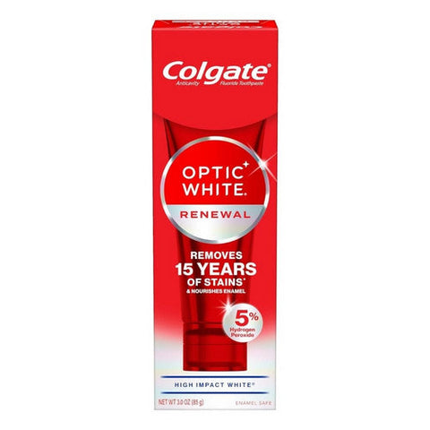 Colgate, Optic White Renewal Teeth Whitening Toothpaste High Impact White, 3 Oz Colgate
