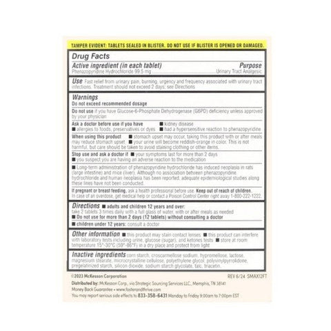 Foster And Thrive, Urinary Pain, 99.5 Mg, 12 Tabs Foster And Thrive