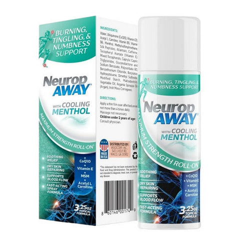 Neuropaway, Roll On With Menthol, 3.25 Oz Neuropaway