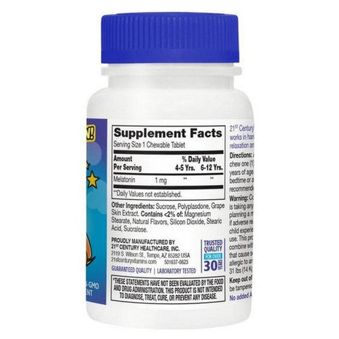 21st Century, Melatonin Childern's Chews, 60 Tabs 21st Century