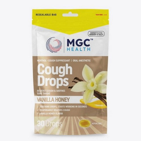 Mgc Health, Cough Drops Vanilla Honey, 30 Count Mgc Health