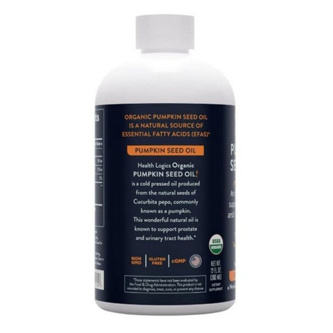 Health Logics, Organic Pumpkin Seed Oil, 360 Ml Health Logics