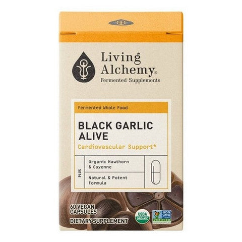 Living Alchemy, Black Garlic Fermented Cardiovascular Support, 60 Vegan Capsules Living Alchemy