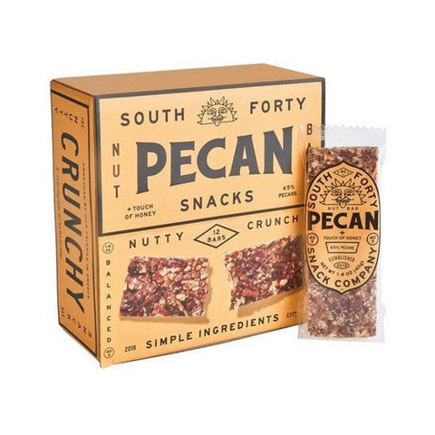 South Forty Snack Co, Pecan Nut Bars, 1.4 Oz / 12 Count South Forty Snack Co
