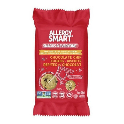 Allergy Smart, 2 Pack Chocolate Chip Cookies, 1 Oz (Case Of 40) Allergy Smart