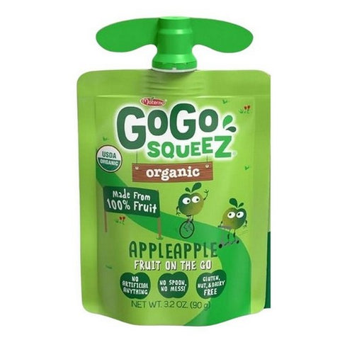 Gogo Squeez, Organic Applesauce Fruit On The Go Apple, 3.2 Oz X 12 Count (Case Of 6) Gogo Squeez