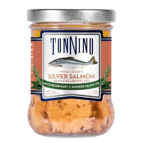 Silver Salmon Fillets Rosemary In Smoked Olive Oil 6.3 Oz (Case Of 6) by Tonnino