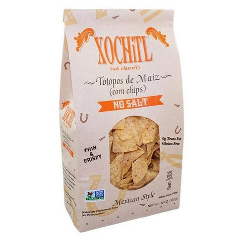 Xochitl, Corn Chips No Salt, 12 Oz (Case Of 10) Xochitl