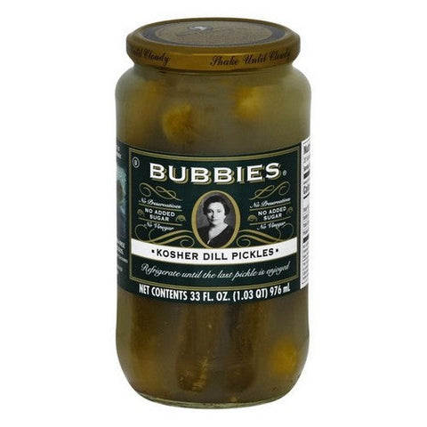 Bubbies, Kosher Dill Pickles, 33 Oz (Case Of 6) Bubbies