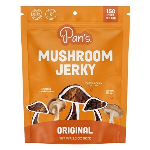 Pan's Mushroom Jerky, Mushroom Jerky Original, 2.2 Oz (Case Of 6) Pan's Mushroom Jerky