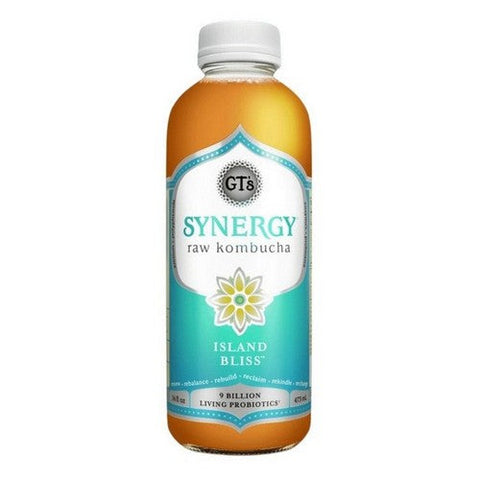 GT's, Island Bliss Synergy Raw Kombucha, 16 Oz (Case Of 12) GT's