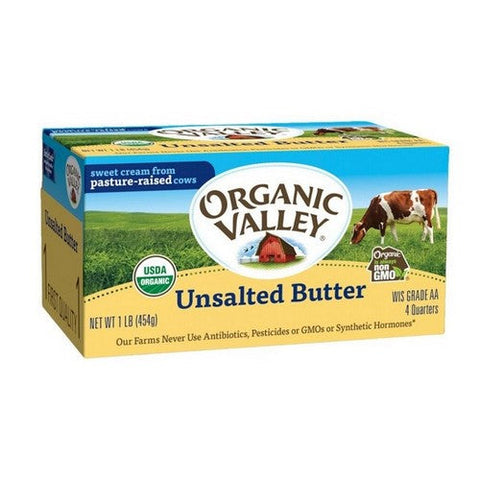 Organic Valley, Organic Valley Unsalted Butter, 1 LB (Case Of 5) Organic Valley